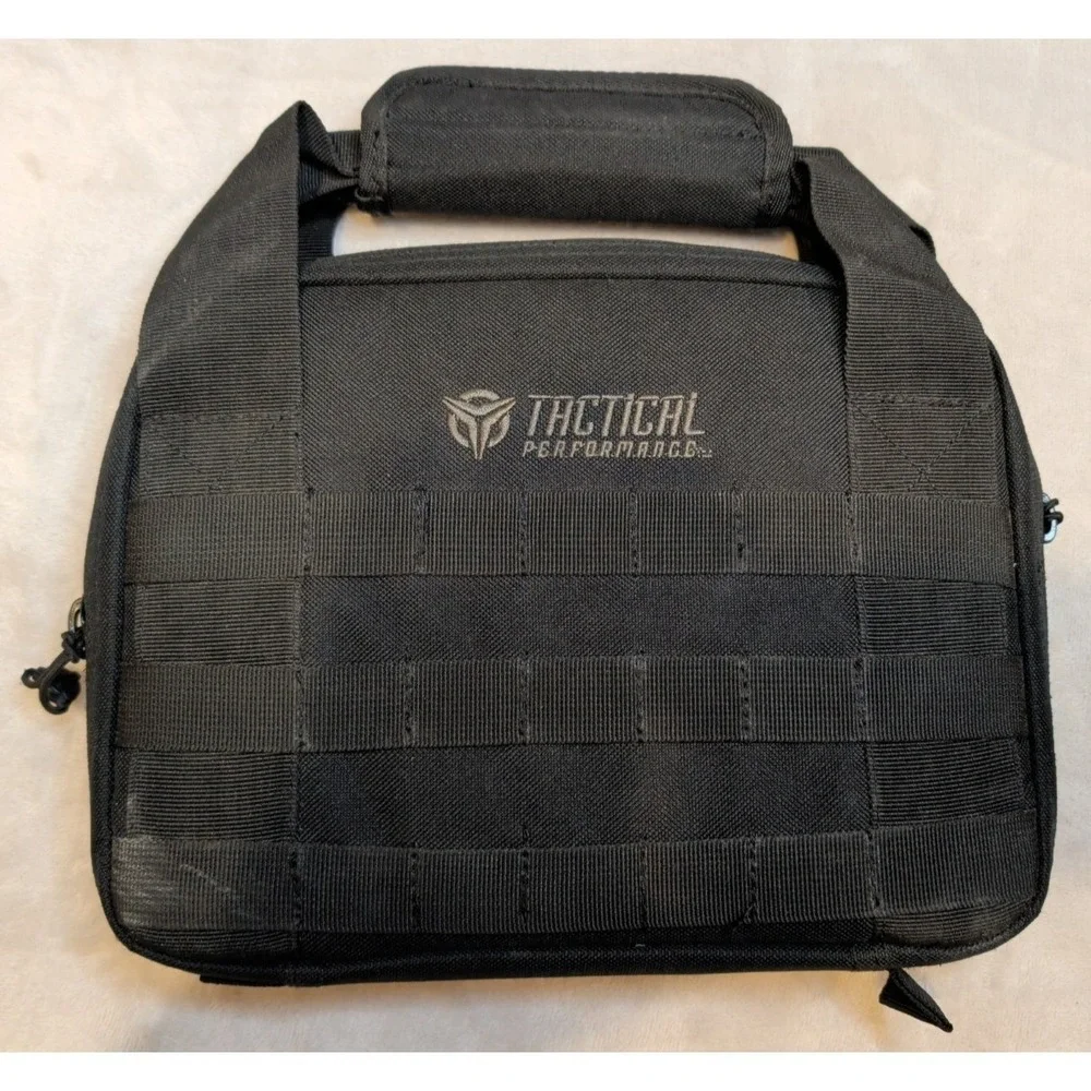 Tactical Performance Range Bag MOLLE Black Pistol Ammo Gear Carry Case